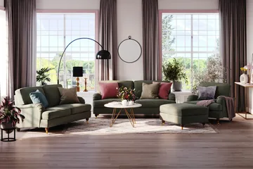 Howard Lyx 2-sits Manchestersoffa - Mörkgrön - Products - Möbler - Soffa - 2 sits soffa
