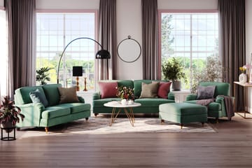 Howard Lyx 3-sits Sammetssoffa - Mörkgrön - Products - Möbler - Soffa - 3 sits soffa