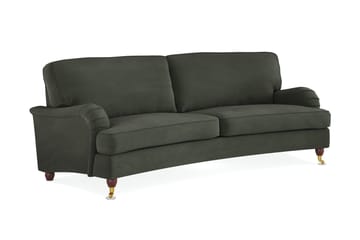 Howard Lyx 3-sits Svängd Manchestersoffa - Mörkgrön - Products - Möbler - Soffa - 3 sits soffa