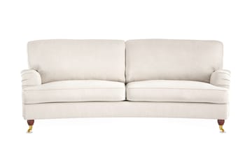 Howard Lyx 3-sits Svängd Sammetssoffa - Krämvit - Products - Möbler - Soffa - 3 sits soffa
