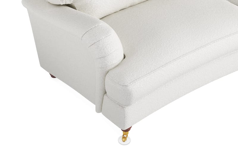 Howard Lyx 3-sits Svängd Soffa i Bouclé - Vit - Products - Möbler - Soffa - 3 sits soffa