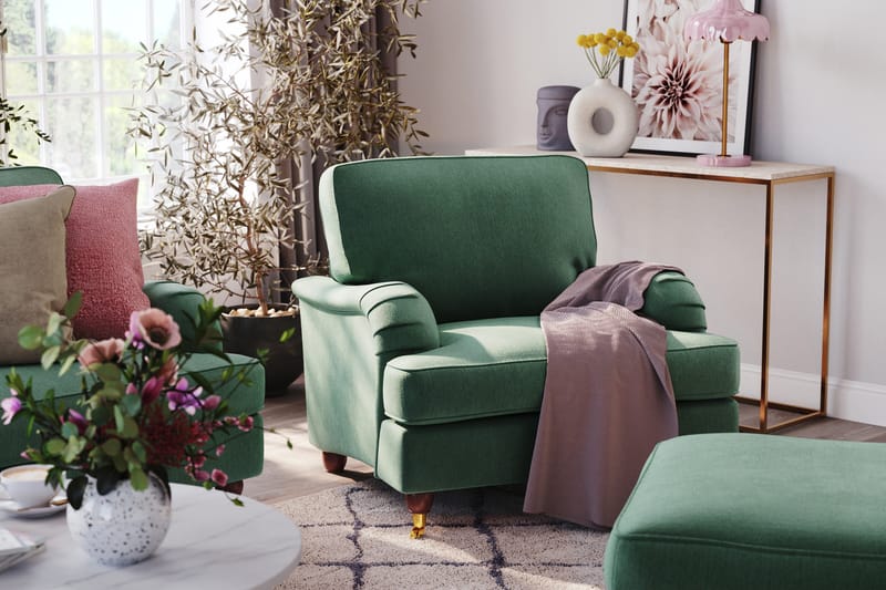 Howard Lyx 4-sits Sammetssoffa - Mörkgrön - Products - Möbler - Soffa - Sammetssoffa
