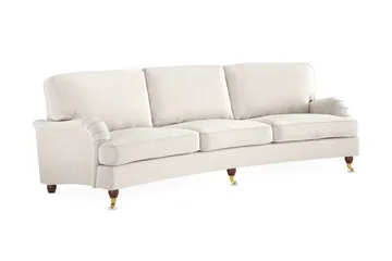 Howard Lyx 4-sits Svängd Sammetssoffa - Krämvit - Products - Möbler - Soffa - Sammetssoffa