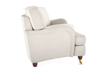 Howard Lyx 4-sits Svängd Sammetssoffa - Krämvit - Products - Möbler - Soffa - Sammetssoffa