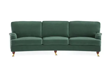 Howard Lyx 4-sits Svängd Sammetssoffa - Mörkgrön - Products - Möbler - Soffa - Sammetssoffa