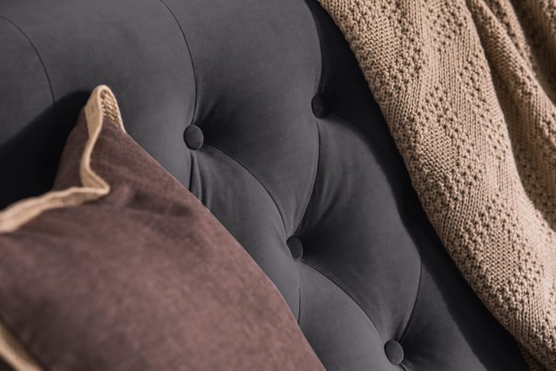 Howard Riviera 2-sits Sammetssoffa - Mörkgrå - Products - Möbler - Soffa - Sammetssoffa