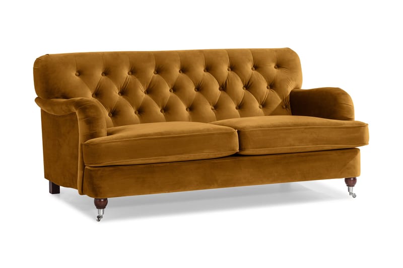 Howard Riviera 2-sits Sammetssoffa - Mörkgul - Products - Möbler - Soffa - Sammetssoffa