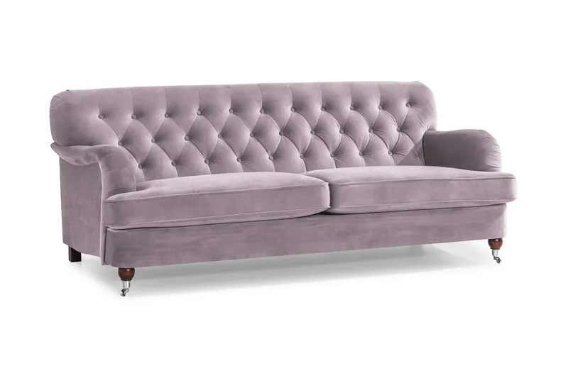 Howard Riviera 3-sits Sammetssoffa - Lila - Products - Möbler - Soffa - 3 sits soffa