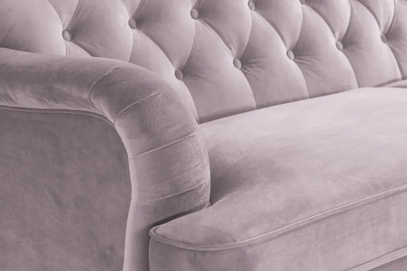 Howard Riviera 3-sits Sammetssoffa - Lila - Products - Möbler - Soffa - 3 sits soffa