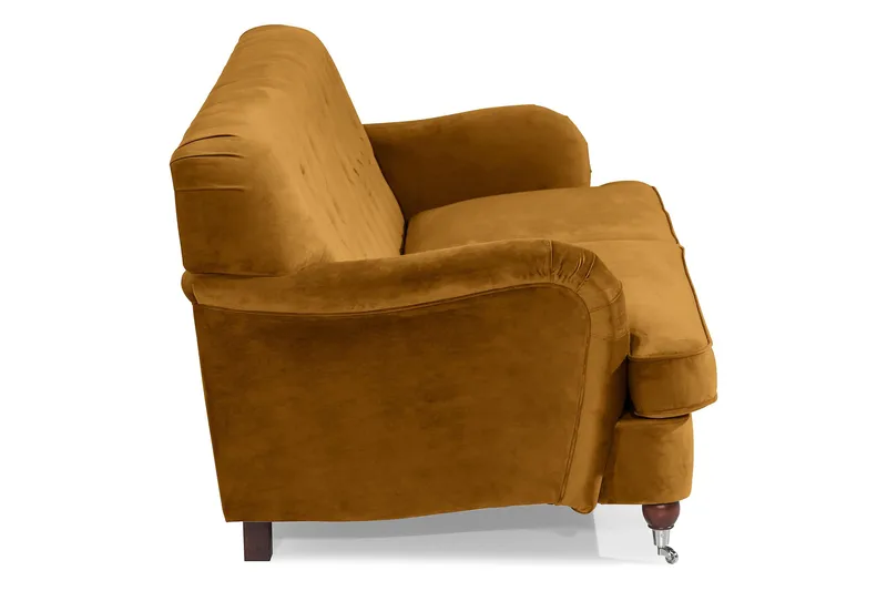 Howard Riviera 3-sits Sammetssoffa - Mörkgul - Products - Möbler - Soffa - 3 sits soffa
