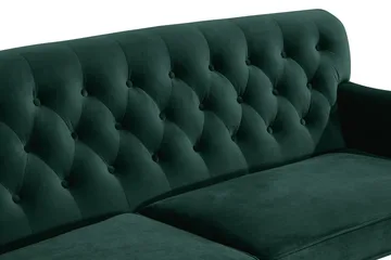 Howard Riviera 3-sits Svängd Sammetssoffa - Grön - Products - Möbler - Soffa - 3 sits soffa