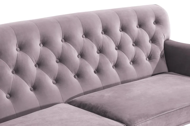 Howard Riviera 3-sits Svängd Sammetssoffa - Lila - Products - Möbler - Soffa - 3 sits soffa