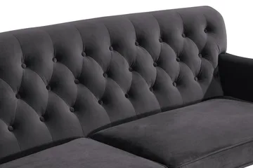 Howard Riviera 3-sits Svängd Sammetssoffa - Mörkgrå - Products - Möbler - Soffa - 3 sits soffa