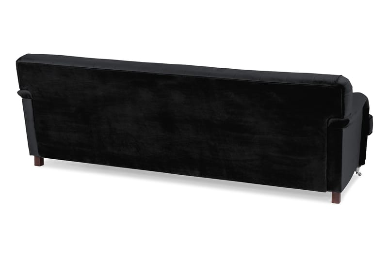 Howard Riviera 3-sits Svängd Sammetssoffa - Svart - Products - Möbler - Soffa - 3 sits soffa