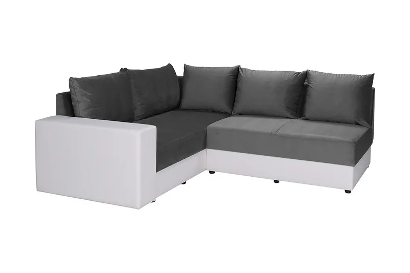 Julissa Hörnsoffa Vänster, Grå/Vit