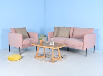 Kingsley 2,5-sits soffa i rosa sammet - Ljusrosa sammet (Letto ljusrosa 1073) - Products - Möbler - Soffa - Sammetssoffa