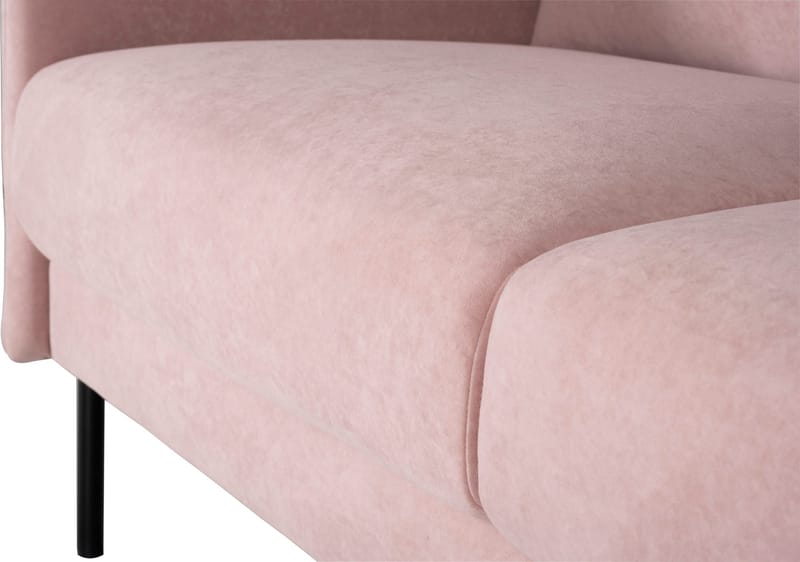 Kingsley 2,5-sits soffa i rosa sammet - Ljusrosa sammet (Letto ljusrosa 1073) - Products - Möbler - Soffa - Sammetssoffa