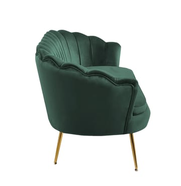 Kingsley 3-sits soffa - Grön sammet med mässings ben - Grön - Products - Möbler - Soffa - Sammetssoffa