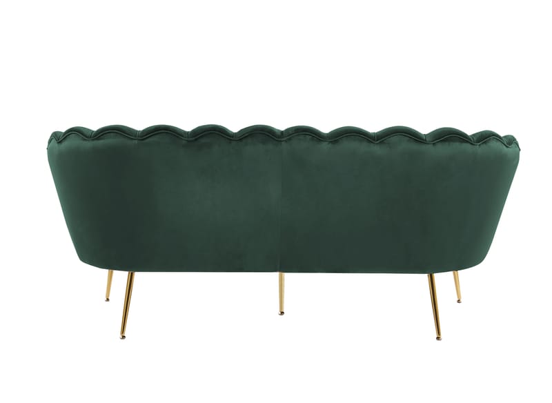 Kingsley 3-sits soffa - Grön sammet med mässings ben - Grön - Products - Möbler - Soffa - Sammetssoffa