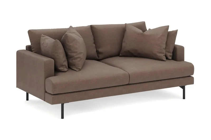 Menard 3-sits Djup Tygsoffa - Brun - Products - Möbler - Soffa - 3 sits soffa