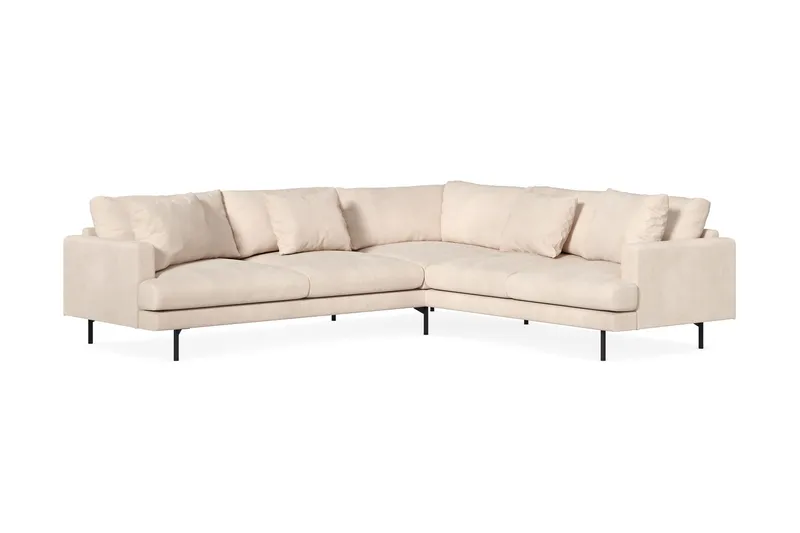 Menard 6-sits Högervänd L-formad Hörnsoffa i Manchester - Beige - Products - Möbler - Soffa - Hörnsoffa