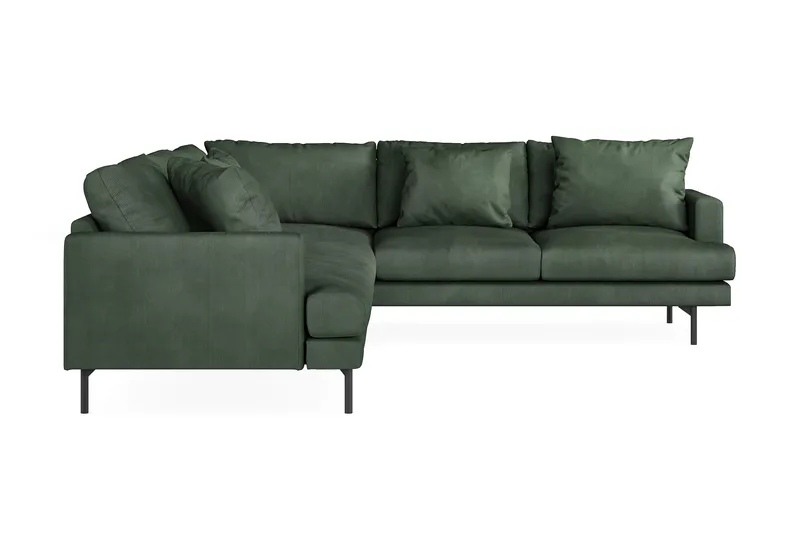 Menard 6-sits Högervänd L-formad Hörnsoffa i Manchester - Grön - Products - Möbler - Soffa - Hörnsoffa