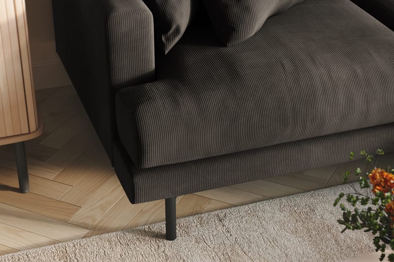 Menard 6-sits Högervänd L-formad Hörnsoffa i Manchester - Mörkgrå - Products - Möbler - Soffa - Hörnsoffa
