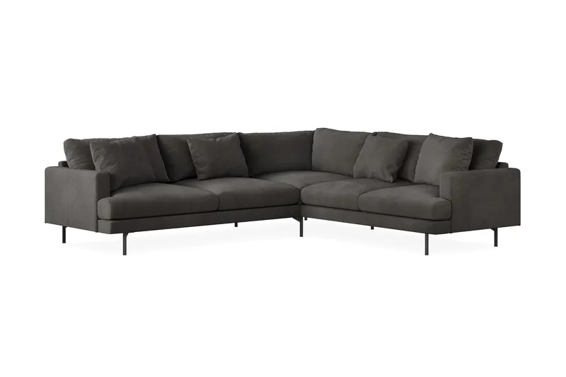 Menard 6-sits Högervänd L-formad Hörnsoffa i Manchester - Mörkgrå - Products - Möbler - Soffa - Hörnsoffa