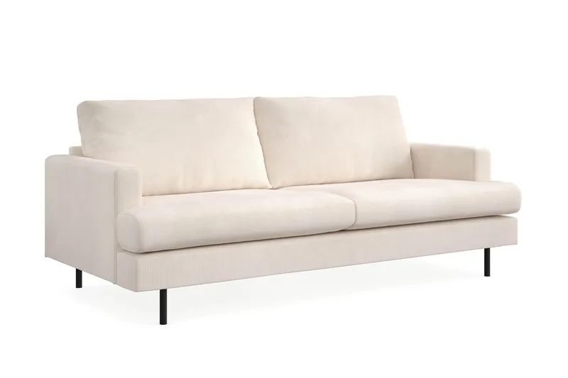 Menard Compact 3-sits Manchestersoffa - Beige - Products - Möbler - Soffa - 3 sits soffa