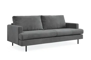 Menard Compact 3-sits Manchestersoffa - Grå - Products - Möbler - Soffa - 3 sits soffa