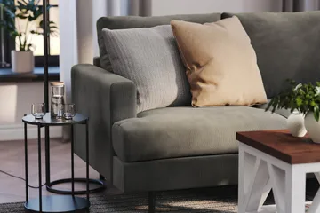 Menard Compact 3-sits Manchestersoffa - Grå - Products - Möbler - Soffa - 3 sits soffa