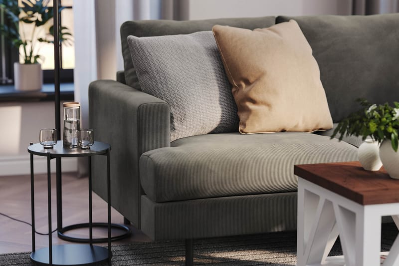 Menard Compact 3-sits Manchestersoffa - Grå - Products - Möbler - Soffa - 3 sits soffa