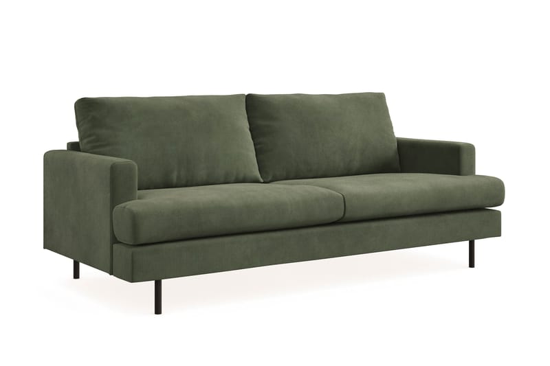 Menard Compact 3-sits Manchestersoffa - Grön - Products - Möbler - Soffa - 3 sits soffa