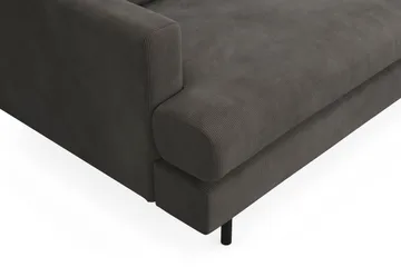 Menard Compact 3-sits Manchestersoffa - Mörkgrå - Products - Möbler - Soffa - 3 sits soffa