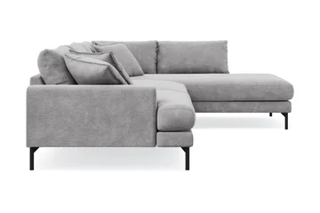 Menard Premium 5-sits Högervänd L-formad Djup Schäslongsoffa i Chenille - Grå - Products - Möbler - Soffa - Divansoffa & schäslongsoffa