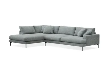 Menard Premium 5-sits Vänstervänd L-formad Djup Schäslongsoffa i Chenille - Grå/Blå - Products - Möbler - Soffa - Divansoffa & schäslongsoffa