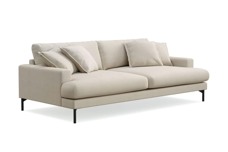 Menard Premium 4-sits Djup Soffa i Tyg - Beige - Products - Möbler - Soffa - 4 sits soffa