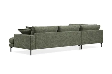 Menard Premium 5-sits Vänstervänd L-formad Djup Schäslongsoffa i Chenille - Grön - Products - Möbler - Soffa - Divansoffa & schäslongsoffa