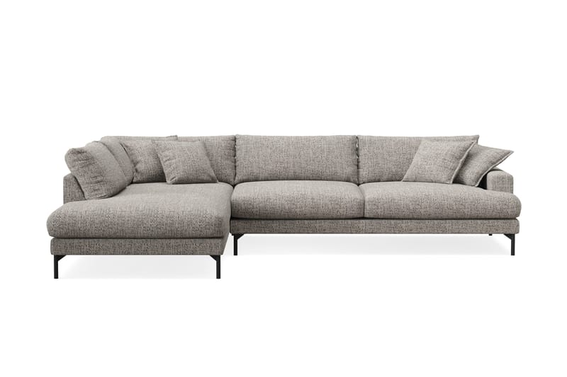 Menard Premium 5-sits Vänstervänd L-formad Djup Schäslongsoffa i Chenille - Grå - Products - Möbler - Soffa - Divansoffa & schäslongsoffa
