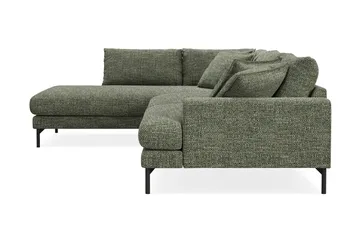 Menard Premium 5-sits Vänstervänd L-formad Djup Schäslongsoffa i Chenille - Grön - Products - Möbler - Soffa - Divansoffa & schäslongsoffa