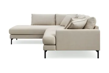 Menard Premium 5-sits Vänstervänd L-formad Djup Schäslongsoffa i Tyg - Beige - Products - Möbler - Soffa - Divansoffa & schäslongsoffa