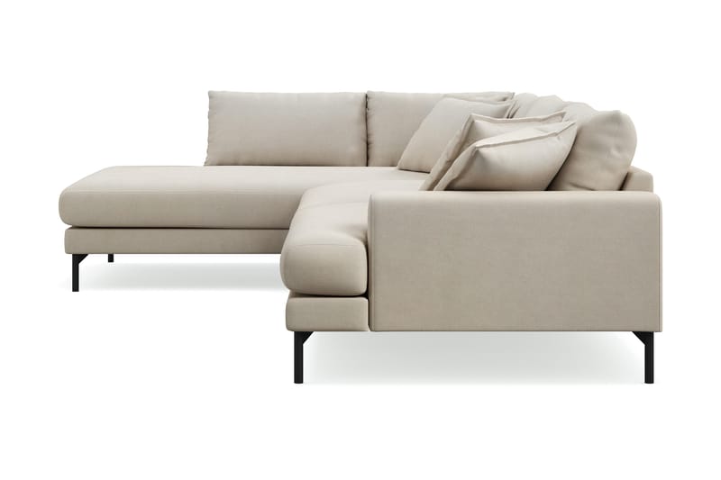 Menard Premium 5-sits Vänstervänd L-formad Djup Schäslongsoffa i Tyg - Beige - Products - Möbler - Soffa - Divansoffa & schäslongsoffa