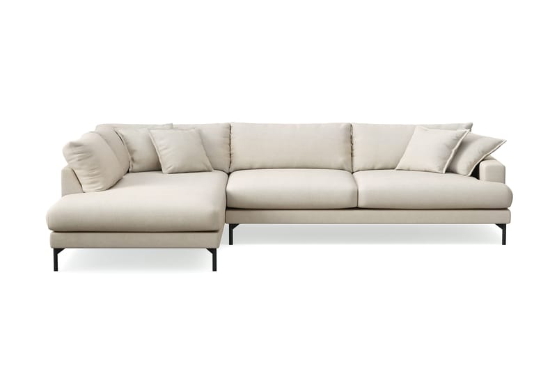 Menard Premium 5-sits Vänstervänd L-formad Djup Schäslongsoffa i Tyg - Beige - Products - Möbler - Soffa - Divansoffa & schäslongsoffa