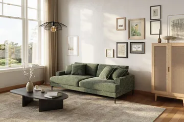 Menard Premium 4-sits Djup Soffa i Chenille - Grön - Products - Möbler - Soffa - 4 sits soffa