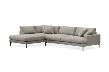 Menard Premium 5-sits Vänstervänd L-formad Djup Schäslongsoffa i Chenille - Grå - Products - Möbler - Soffa - Divansoffa & schäslongsoffa