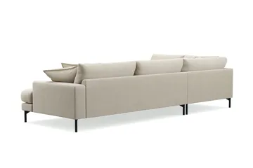 Menard Premium 5-sits Vänstervänd L-formad Djup Schäslongsoffa i Tyg - Beige - Products - Möbler - Soffa - Divansoffa & schäslongsoffa