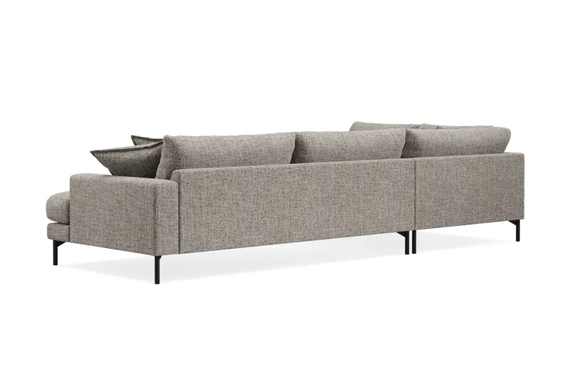 Menard Premium 5-sits Vänstervänd L-formad Djup Schäslongsoffa i Chenille - Grå - Products - Möbler - Soffa - Divansoffa & schäslongsoffa