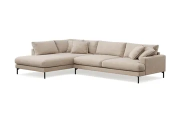 Menard Premium 5-sits Vänstervänd L-formad Djup Schäslongsoffa i Tyg - Beige - Products - Möbler - Soffa - Divansoffa & schäslongsoffa