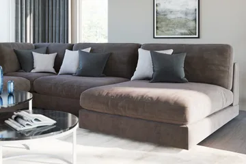 Arken 1-sits Divanmodul i Sammet - Brun - Products - Möbler - Soffa - Modulsoffa - Övriga moduler till modulsoffa