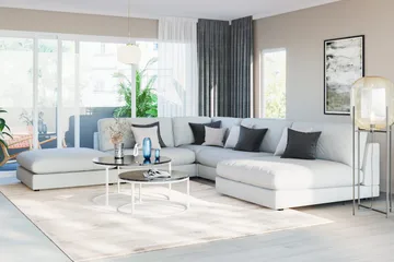 Arken 1-sits Hörnmodul i Tyg - Ljusgrå - Products - Möbler - Soffa - Modulsoffa - Hörnmodul